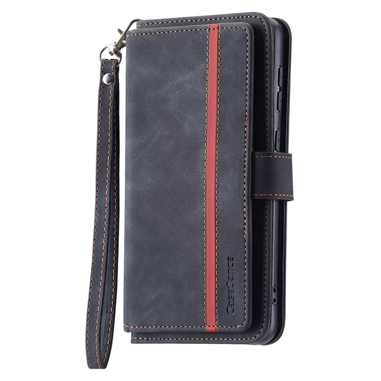 CASEDANCE Waltz 002 Series Phone Bag Case for Samsung Galaxy A53 5G, Practical Wallet Supporting Stand PU Leather Magnetic Closure Cover - Black-9