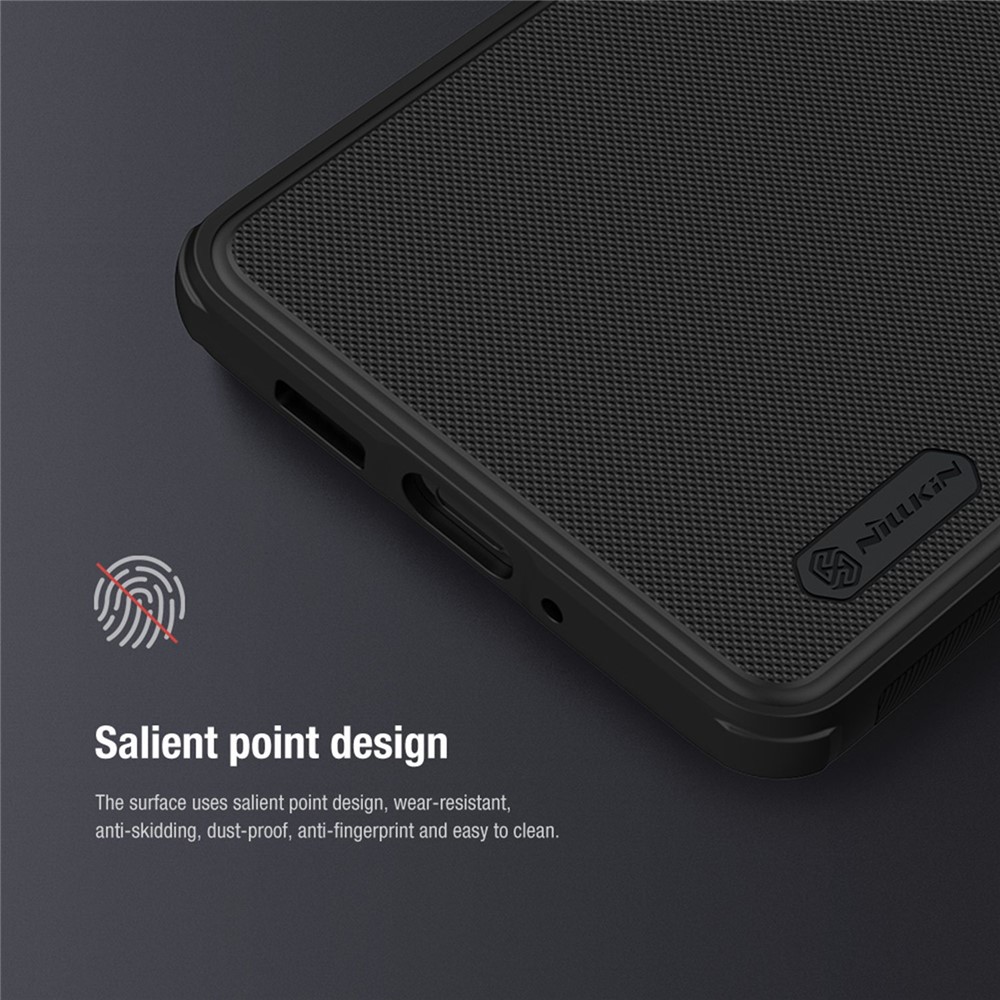 NILLKIN Super Frosted Shield Pro Phone Case for iPhone 14 Pro Max 6.7 inch, Anti-scratch Matte Finish PC Back TPU Frame Hybrid Cover - Black-6