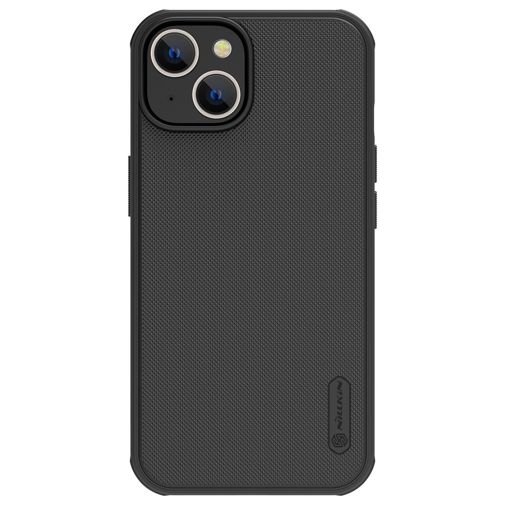 NILLKIN Super Frosted Shield Pro Phone Cover for iPhone 14 Max 6.7 inch, PC + TPU Anti-fingerprint Matte Protective Case - Black-1