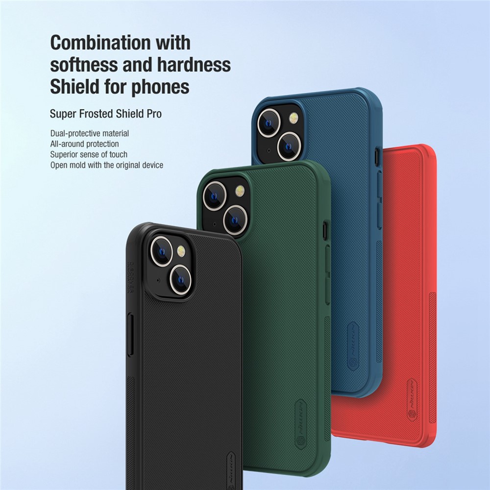 NILLKIN Super Frosted Shield Pro Phone Cover for iPhone 14 Max 6.7 inch, PC + TPU Anti-fingerprint Matte Protective Case - Black-10