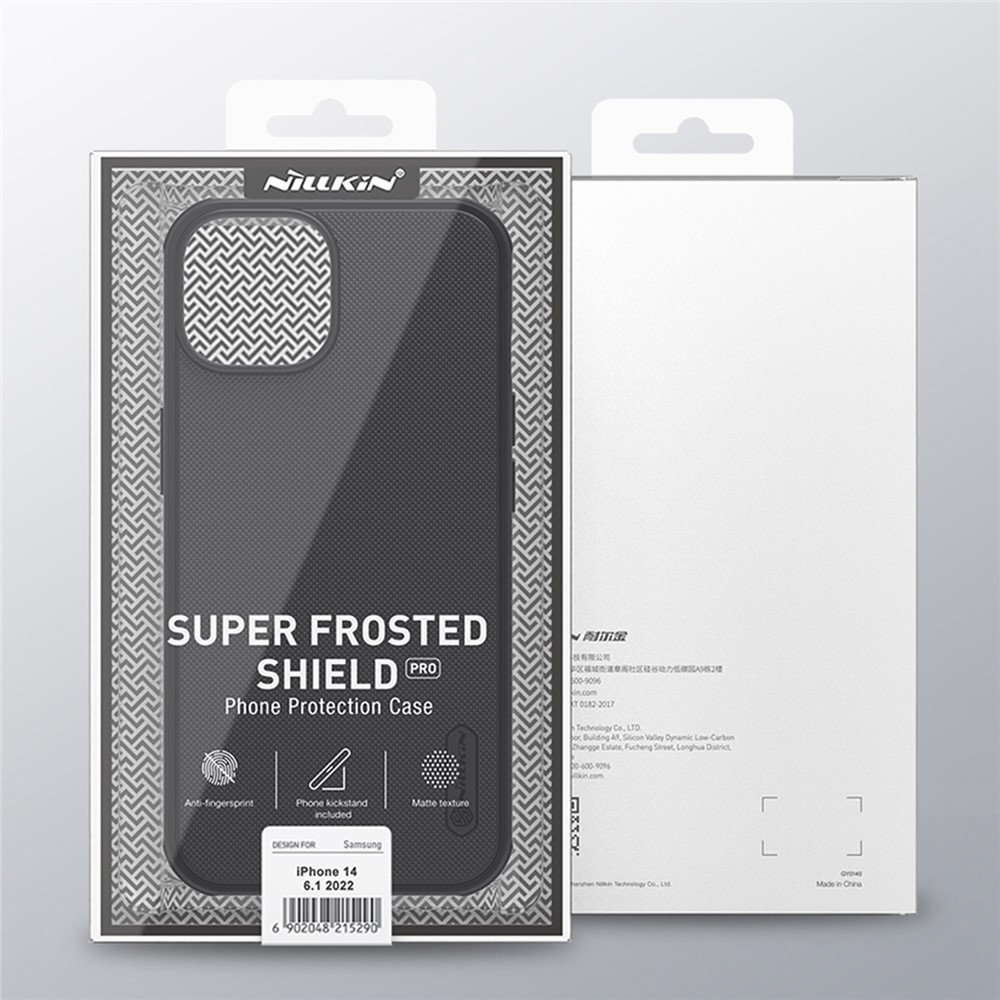 NILLKIN Super Frosted Shield Pro Phone Cover for iPhone 14 Max 6.7 inch, PC + TPU Anti-fingerprint Matte Protective Case - Black-11