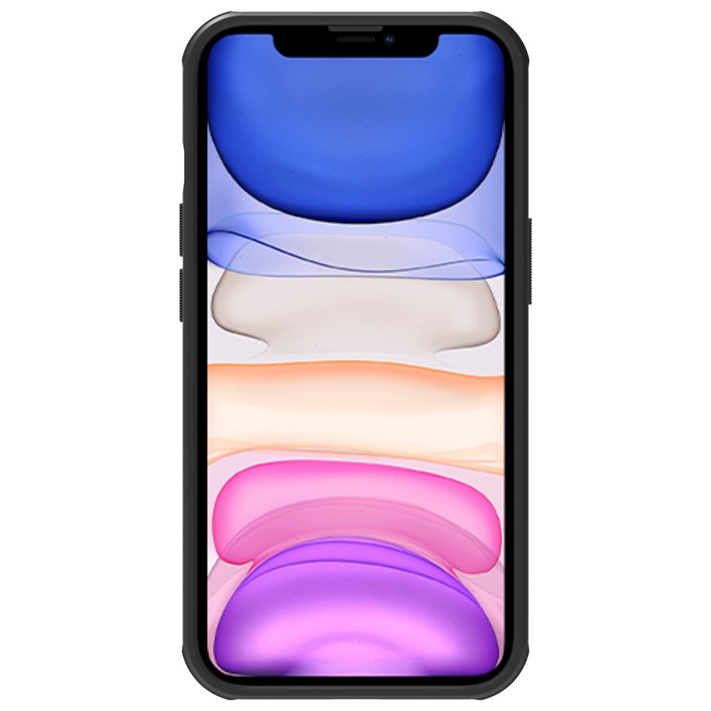 NILLKIN Super Frosted Shield Pro Shockproof Phone Case for iPhone 14 6.1 inch, PC + TPU Matte Surface Anti-drop Back Cover - Black-2
