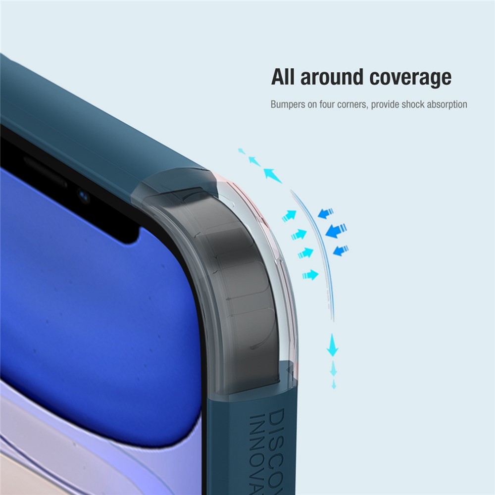 NILLKIN Super Frosted Shield Pro Shockproof Phone Case for iPhone 14 6.1 inch, PC + TPU Matte Surface Anti-drop Back Cover - Black-7
