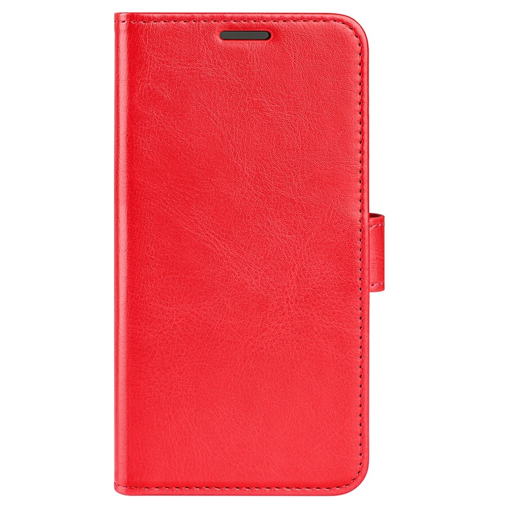 For Wiko T50 4G PU Leather Crazy Horse Texture Protective Cover, Book Style Wallet Stand Magnetic Clasp Phone Case - Red-5