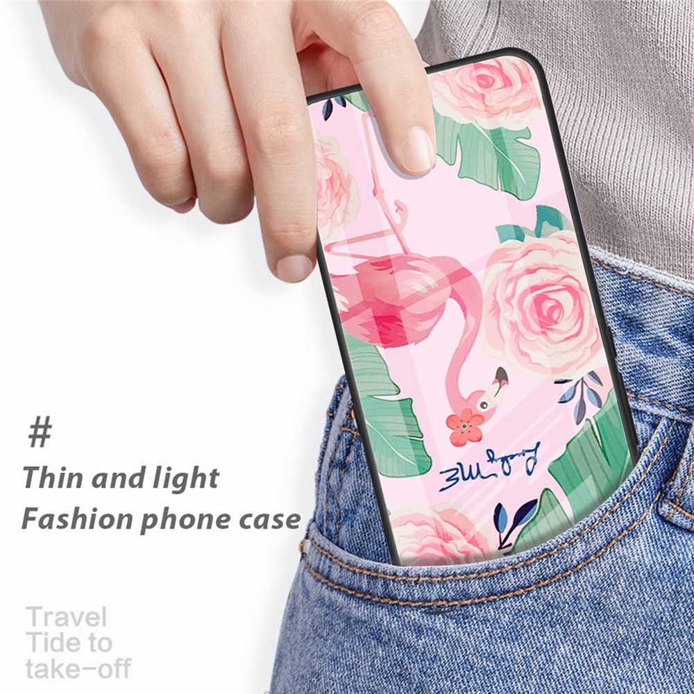 For iPhone 14 Max 6.7 inch Tempered Glass Phone Case, Anti-scratch Pattern Printing Hard PC+Soft TPU Cellphone Cover - The Milky Way-5