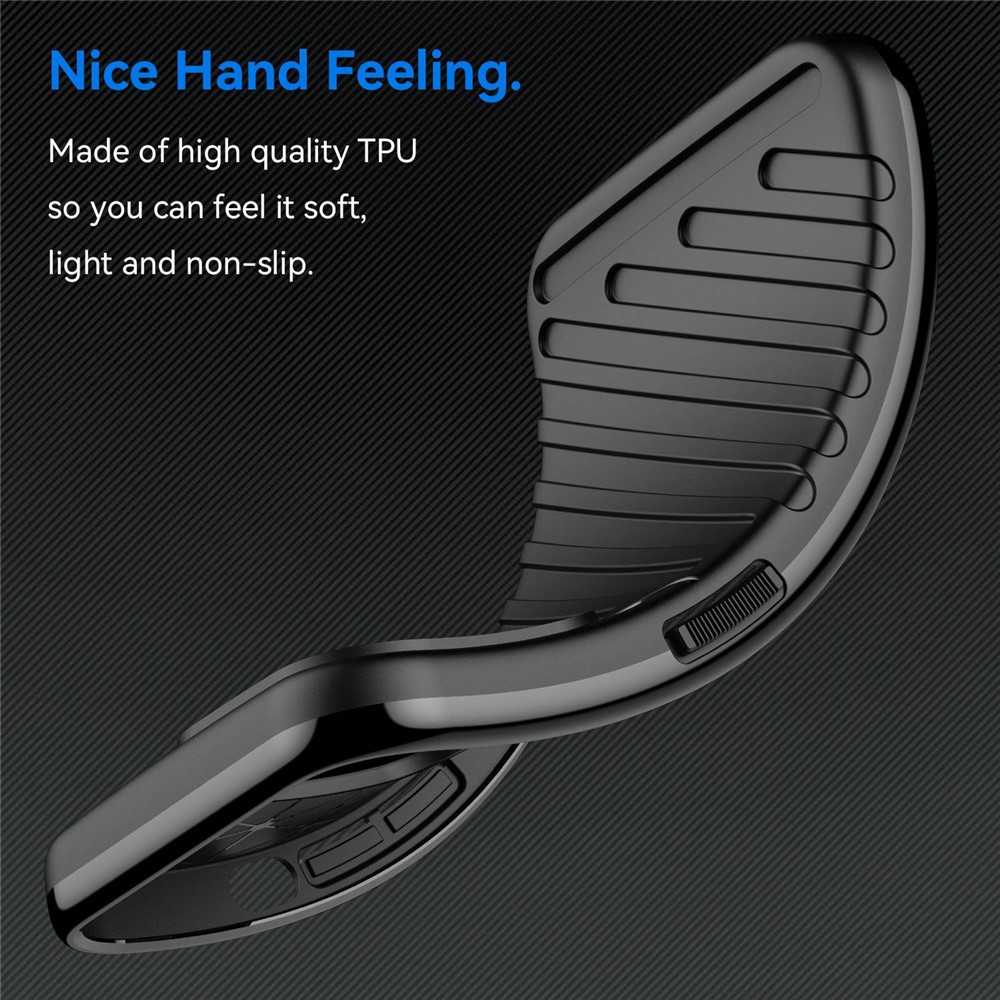 For Xiaomi 12S Ultra 5G Thunder Series Thickened TPU Phone Case Twill Texture Anti-fingerprint Anti-shock Protector - Black-3