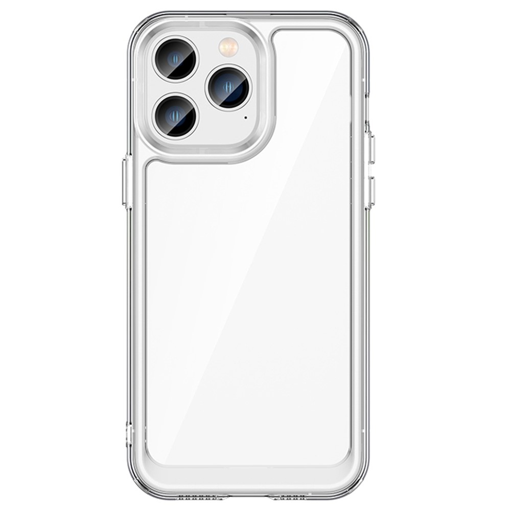 For iPhone 14 Pro Max 6.7 inch TPU + Acrylic Mobile Phone Protective Case Anti-drop Anti-scratch Back Cover - Transparent-2