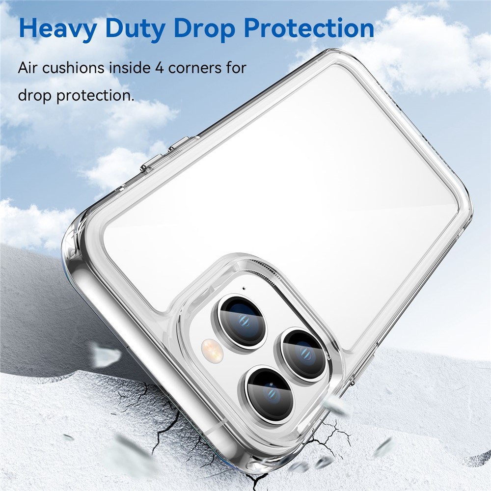 For iPhone 14 Pro Max 6.7 inch TPU + Acrylic Mobile Phone Protective Case Anti-drop Anti-scratch Back Cover - Transparent-5