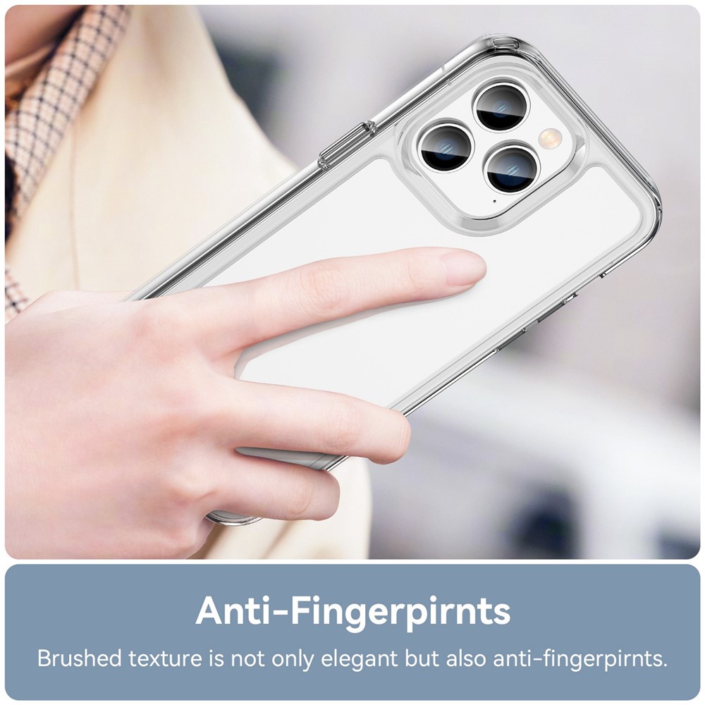 For iPhone 14 Pro Max 6.7 inch TPU + Acrylic Mobile Phone Protective Case Anti-drop Anti-scratch Back Cover - Transparent-7