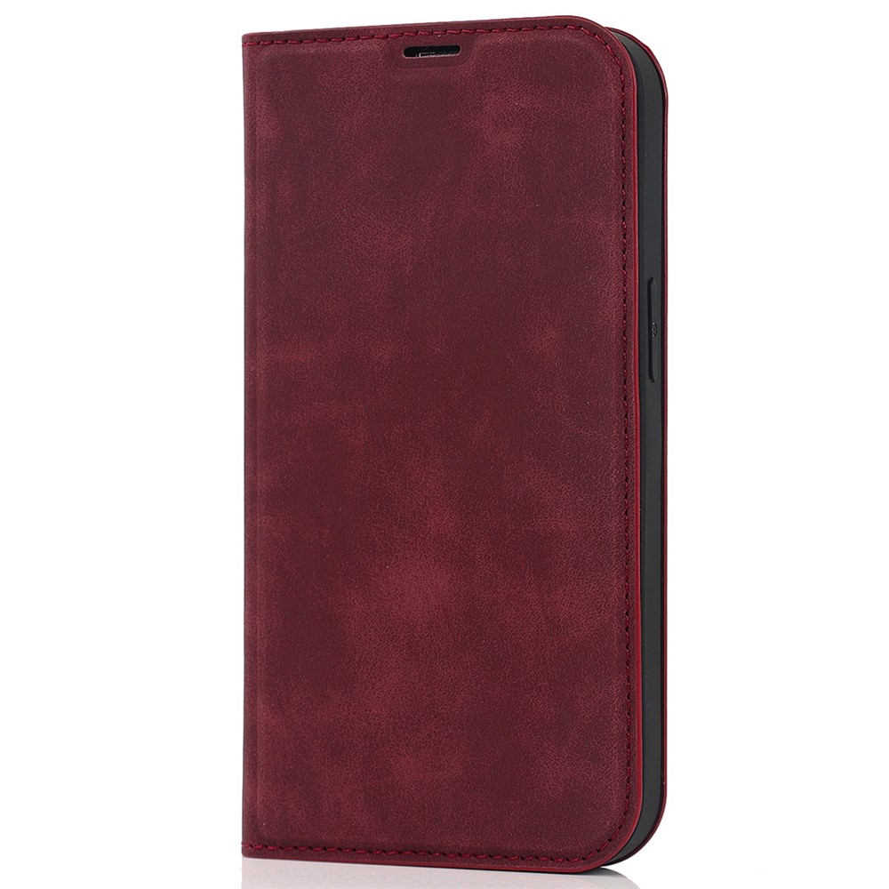 For iPhone 13 6.1 inch MagSafe Charging PU Leather Card Holder Phone Case RFID Blocking Stand Magnetic Auto-absorbed Anti-drop Cover - Red-10