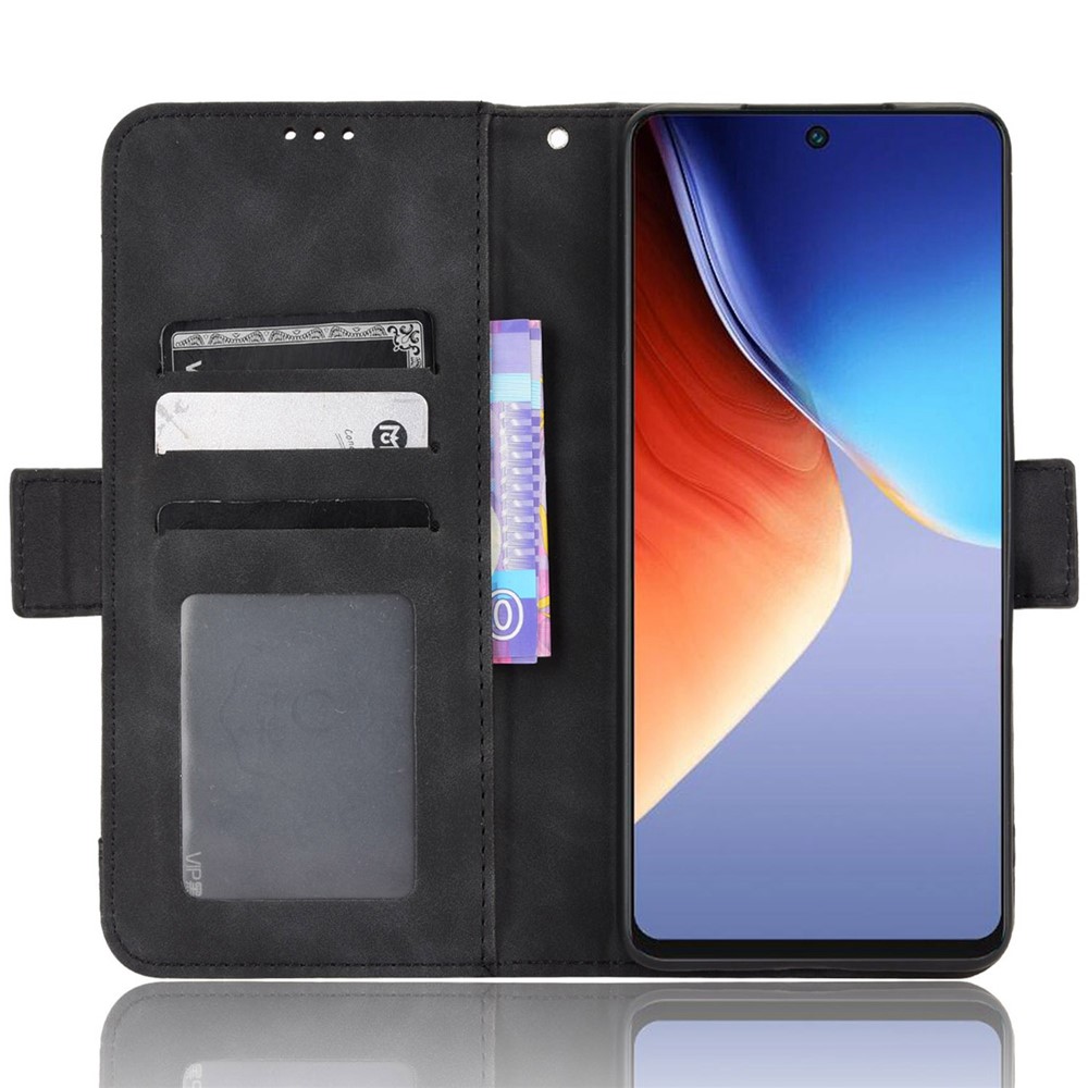 For Tecno Camon 19 Pro 4G Impact Resistant PU Leather Flip Wallet Case Multiple Card Slots Stand Magnetic Mobile Phone Cover - Black-2