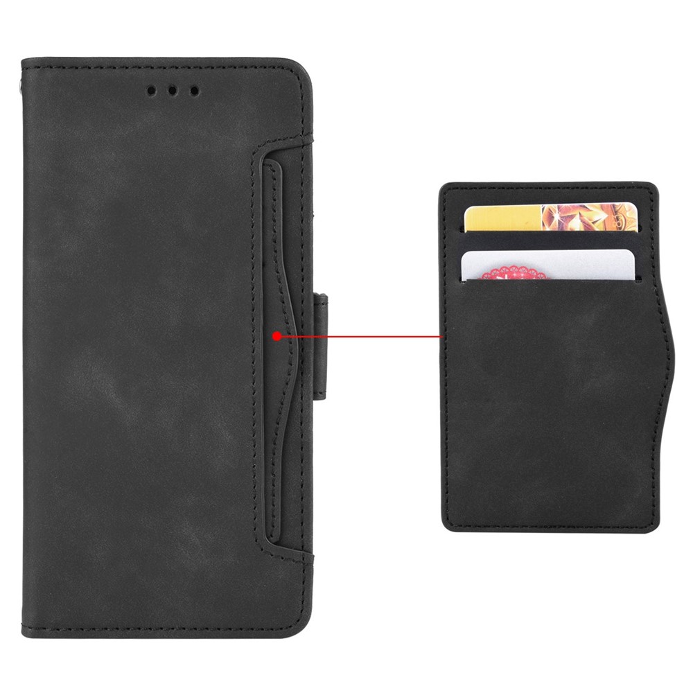 For Tecno Camon 19 Pro 4G Impact Resistant PU Leather Flip Wallet Case Multiple Card Slots Stand Magnetic Mobile Phone Cover - Black-4