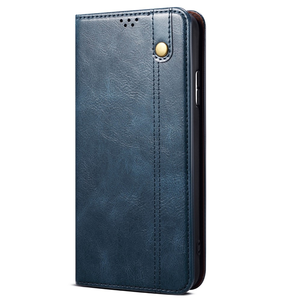 For Honor 70 Pro 5G / 70 Pro+ 5G Shockproof Waxy Crazy Horse Texture Wallet Case Stand Magnetic Auto-absorbed Leather Mobile Phone Cover - Blue-8