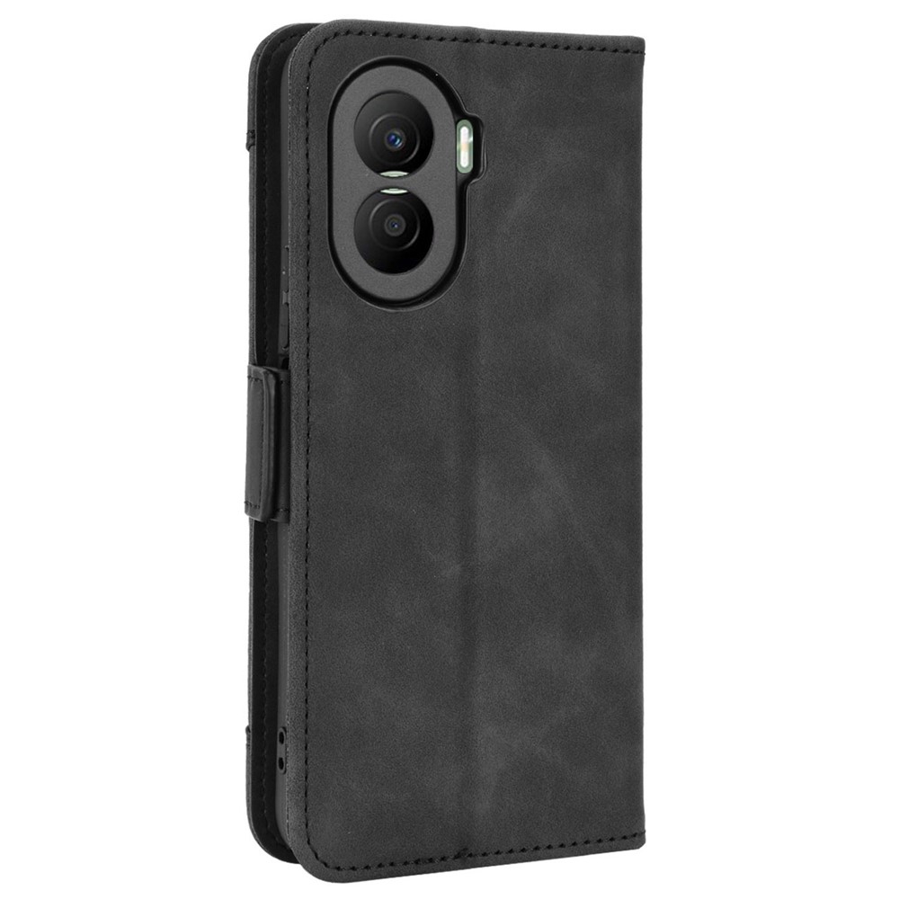 For Honor X40i 5G Fully Wrapped PU Leather Flip Wallet Case Multiple Card Slots Stand Magnetic Mobile Phone Cover - Black-7