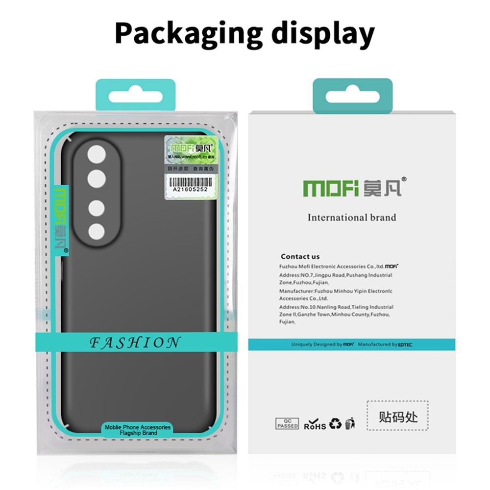 MOFI JK PC Series-1 Shield for Honor 70 Pro 5G Scratch-resistant Matte Hard PC Back Case Well-protected Phone Shell with Strap - Black-10