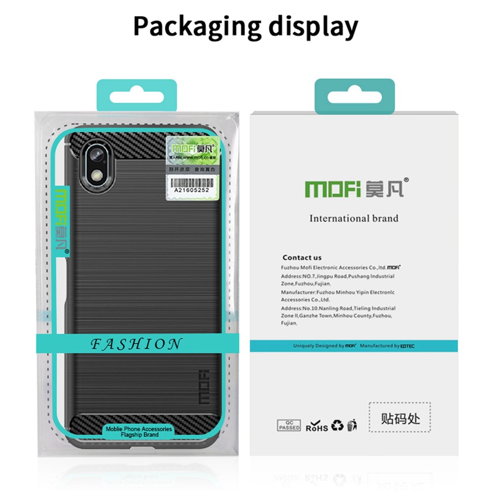 MOFI JK TPU Series-1 for Sony Xperia Ace III Brushed Surface Carbon Fiber Phone Cover Anti-scratch Soft TPU Case - Black-10
