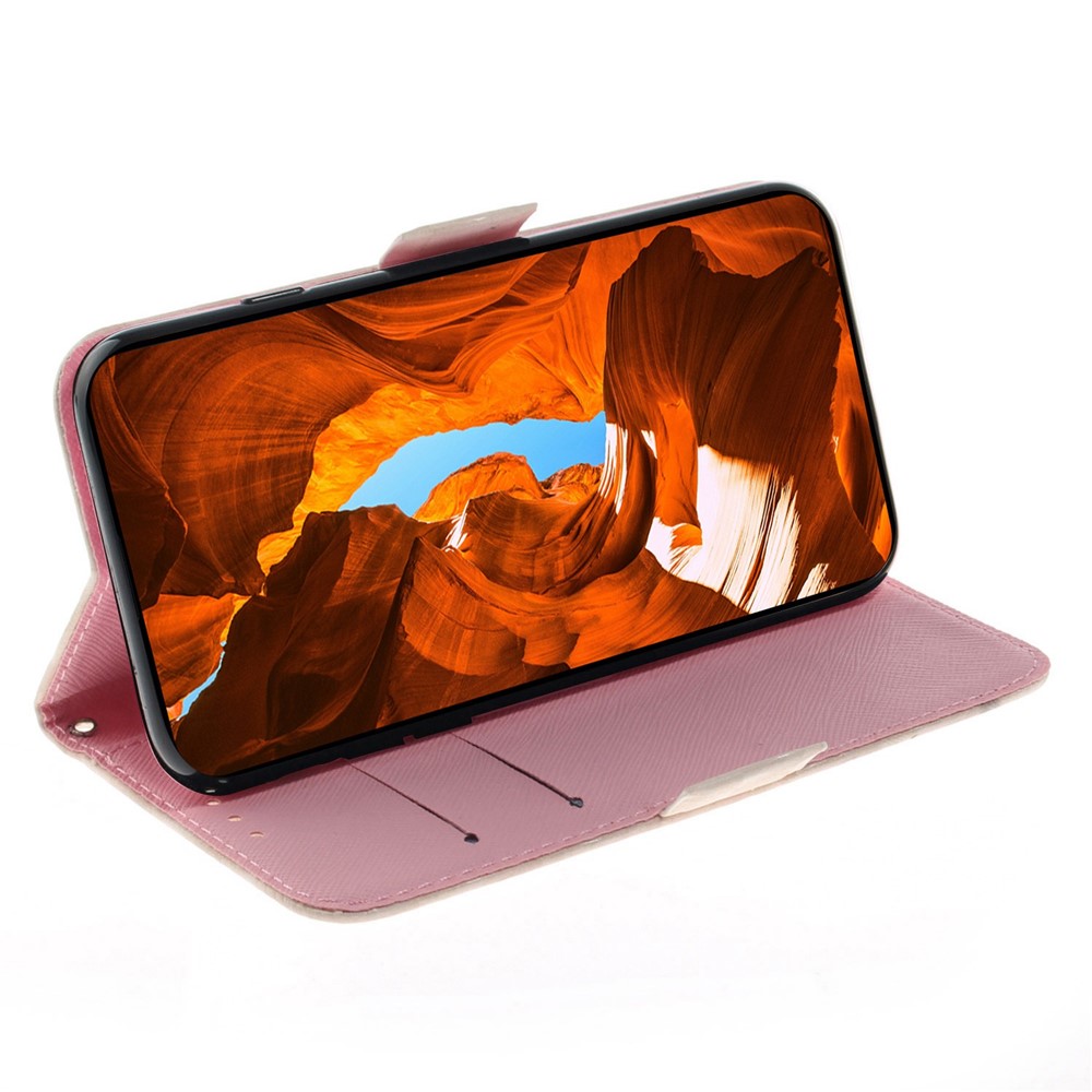 For Oppo A57 4G / A57 (2022) 5G / A77 5G / Realme Q5i / V23 5G / Narzo 50 5G Wallet Case 3D Pattern Printing PU Leather Stand Flip Cover with Strap - Butterfly High Heels-2