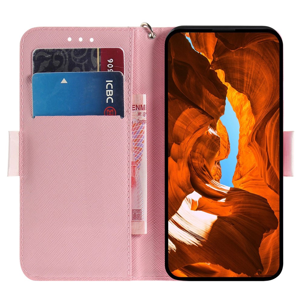 For Oppo A57 4G / A57 (2022) 5G / A77 5G / Realme Q5i / V23 5G / Narzo 50 5G Wallet Case 3D Pattern Printing PU Leather Stand Flip Cover with Strap - Butterfly High Heels-3