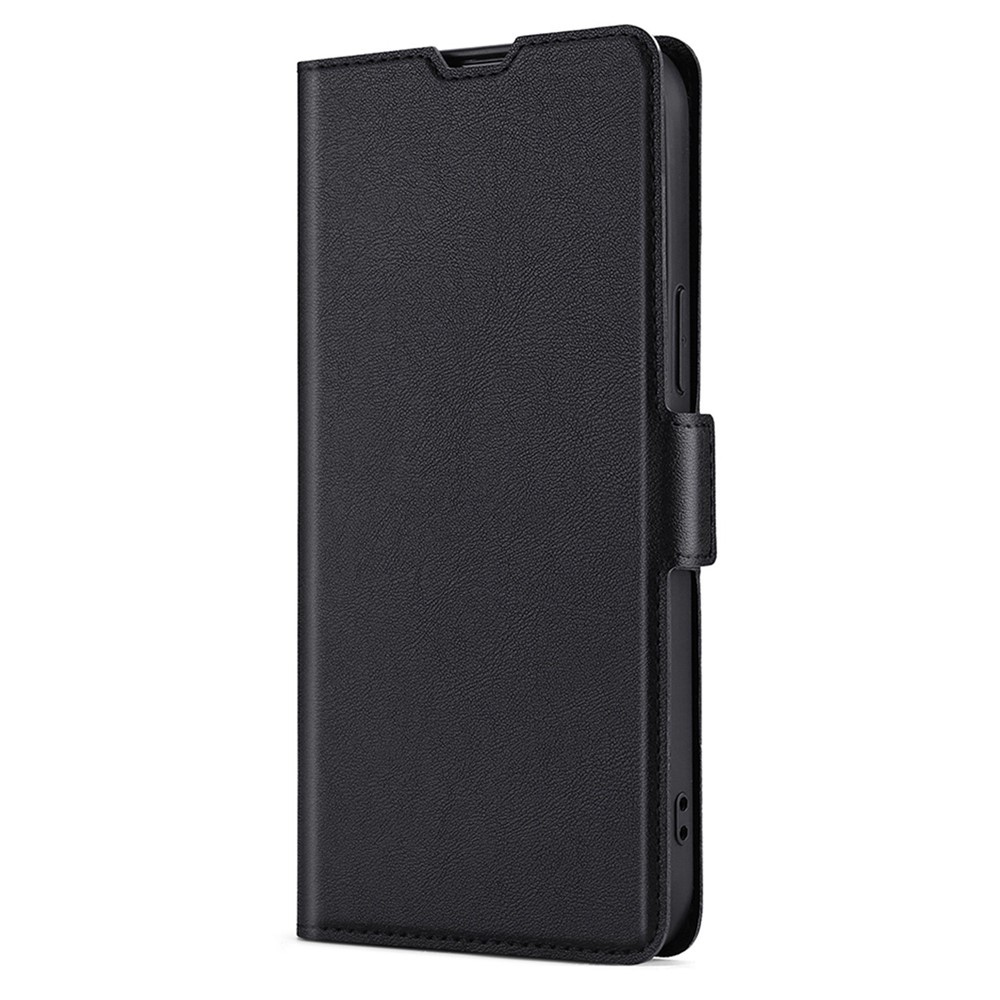 For Nokia C100 4G Ultra Slim Anti-fall Phone Flip Case, Magnetic Closure Shock-absorption PU Leather Phone Cover with Card Slot - Black-6
