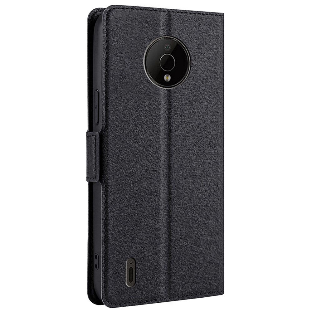 For Nokia C200 4G Ultra Slim Drop-proof Phone Flip PU Leather Case, Magnetic Closure Full Protection Phone Cover Card Holder - Black-7
