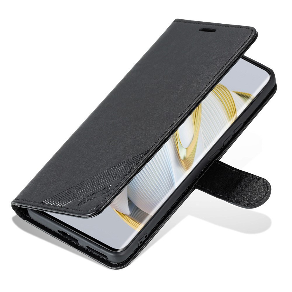 AZNS Drop-proof Flip Wallet Case for Huawei nova 10 Pro 4G, Full Protection PU Leather Magnetic Closure Anti-scratch Phone Cover with Viewing Stand - Black-7