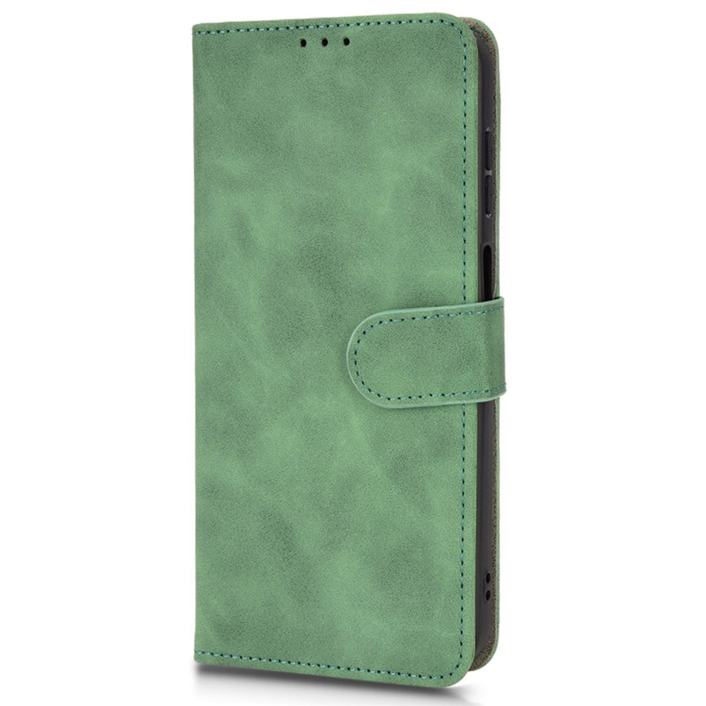 For Nokia C21 Plus 4G Soft Skin-touch Feeling PU Leather Case Stand Magnetic Closure Full Protective Folio Wallet Cover with Strap - Green-10