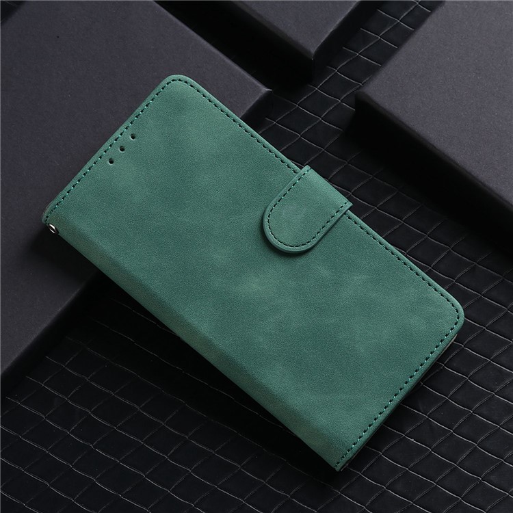 For Nokia C21 Plus 4G Soft Skin-touch Feeling PU Leather Case Stand Magnetic Closure Full Protective Folio Wallet Cover with Strap - Green-9
