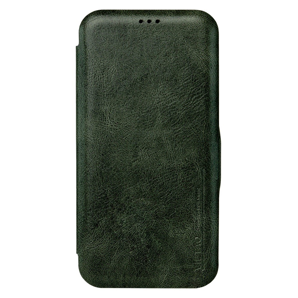 For iPhone 13 Pro Max 6.7 inch PU Leather TPU Full Protection Case Folio Flip Card Slot Phone Stand Cover - Green-7