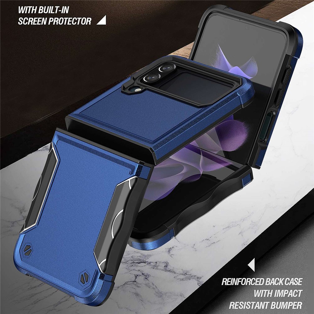 For Samsung Galaxy Z Flip4 5G PC + TPU Anti-scratch Phone Case Non-slip Mobile Phone Protective Back Cover - Blue-2