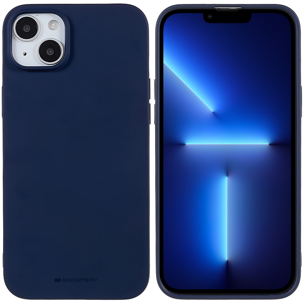 MERCURY GOOSPERY SOFT FEELING Series for iPhone 14 Max 6.7 inch Soft TPU Matte Case Precise Cutout Anti-wear Phone Shell - Blue-1