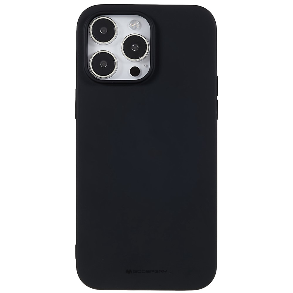 MERCURY GOOSPERY SOFT FEELING Series for iPhone 14 Pro Max 6.7 inch Soft TPU Matte Anti-fingerprint Case Precise Cutout Drop-proof Phone Protector - Black-2