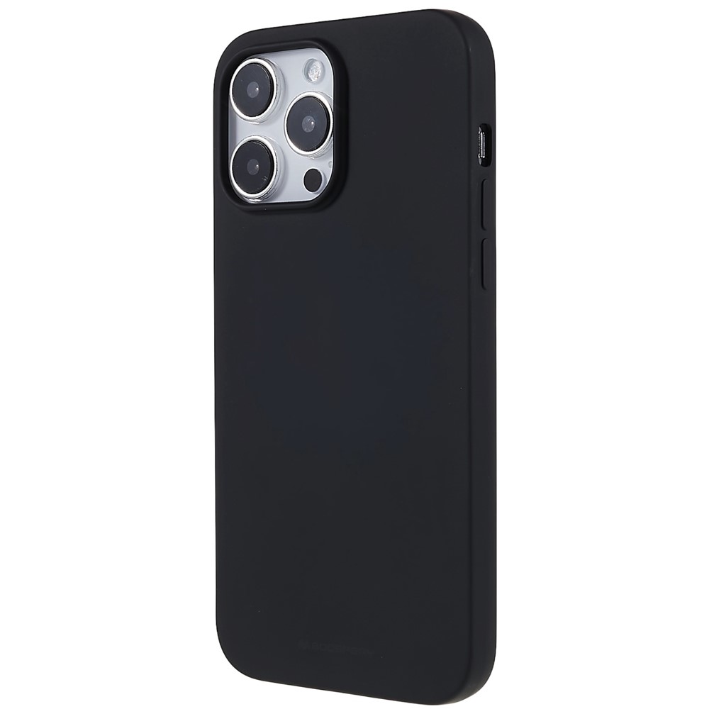 MERCURY GOOSPERY SOFT FEELING Series for iPhone 14 Pro Max 6.7 inch Soft TPU Matte Anti-fingerprint Case Precise Cutout Drop-proof Phone Protector - Black-3