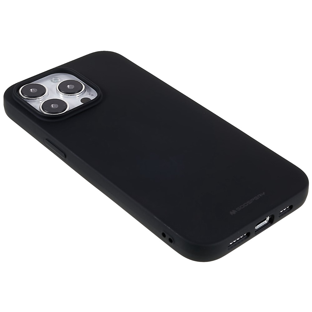 MERCURY GOOSPERY SOFT FEELING Series for iPhone 14 Pro Max 6.7 inch Soft TPU Matte Anti-fingerprint Case Precise Cutout Drop-proof Phone Protector - Black-5