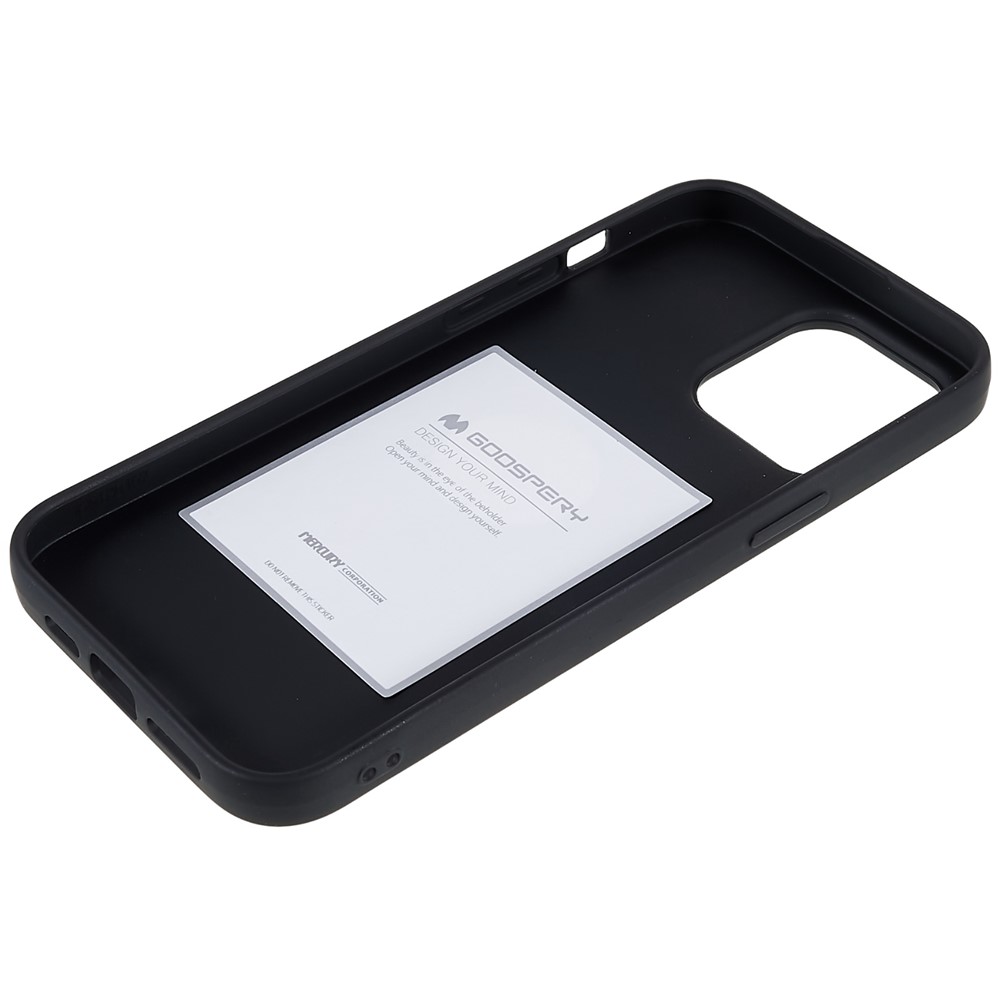 MERCURY GOOSPERY SOFT FEELING Series for iPhone 14 Pro Max 6.7 inch Soft TPU Matte Anti-fingerprint Case Precise Cutout Drop-proof Phone Protector - Black-8