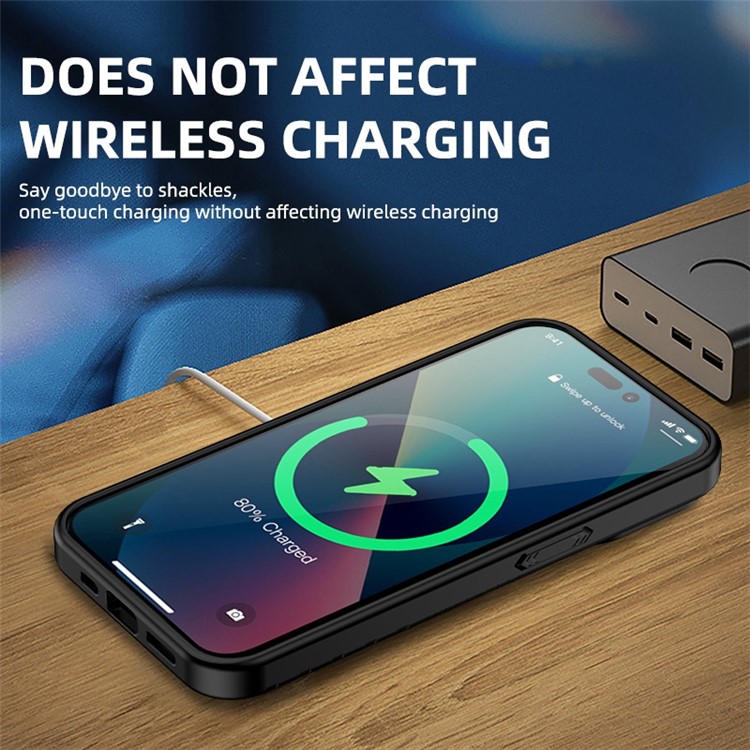 IPAKY Darkwalker Series for iPhone 14 Pro Max 6.7 inch Matte Finish Phone Case Anti-scratch Soft TPU Hard PC Back Cover - Translucent-6