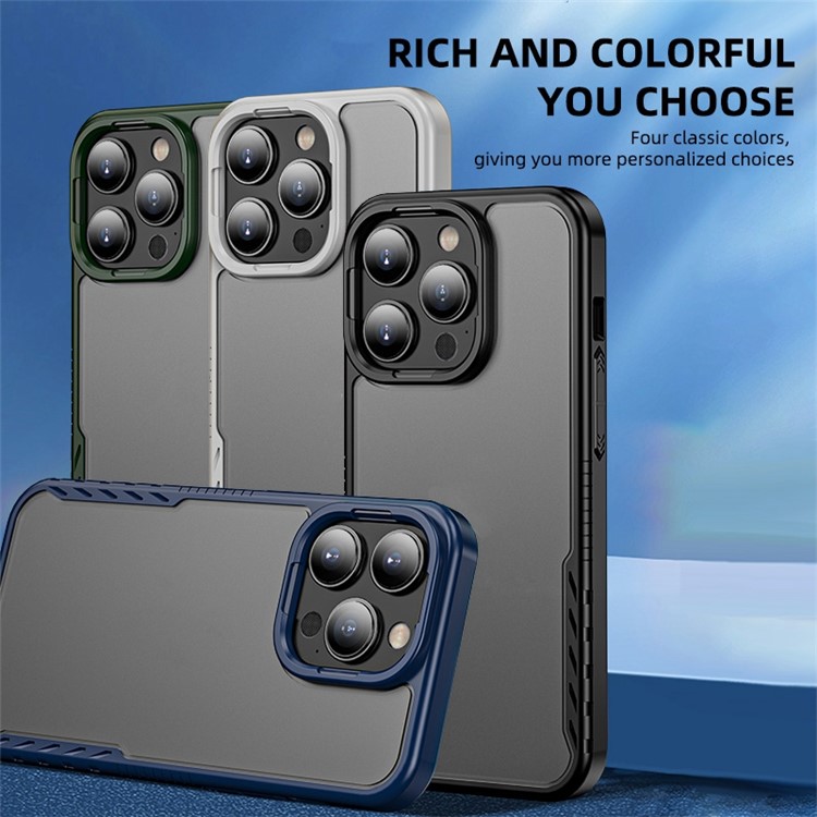 IPAKY Darkwalker Series for iPhone 14 Pro Max 6.7 inch Matte Finish Phone Case Anti-scratch Soft TPU Hard PC Back Cover - Translucent-9
