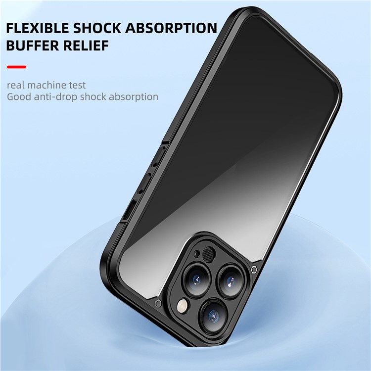 IPAKY Raised Bezel Protection Phone Case for iPhone 14 Pro 6.1 inch, Hard PC+TPU Phone Cover Mobile Phone Shell - Green-5