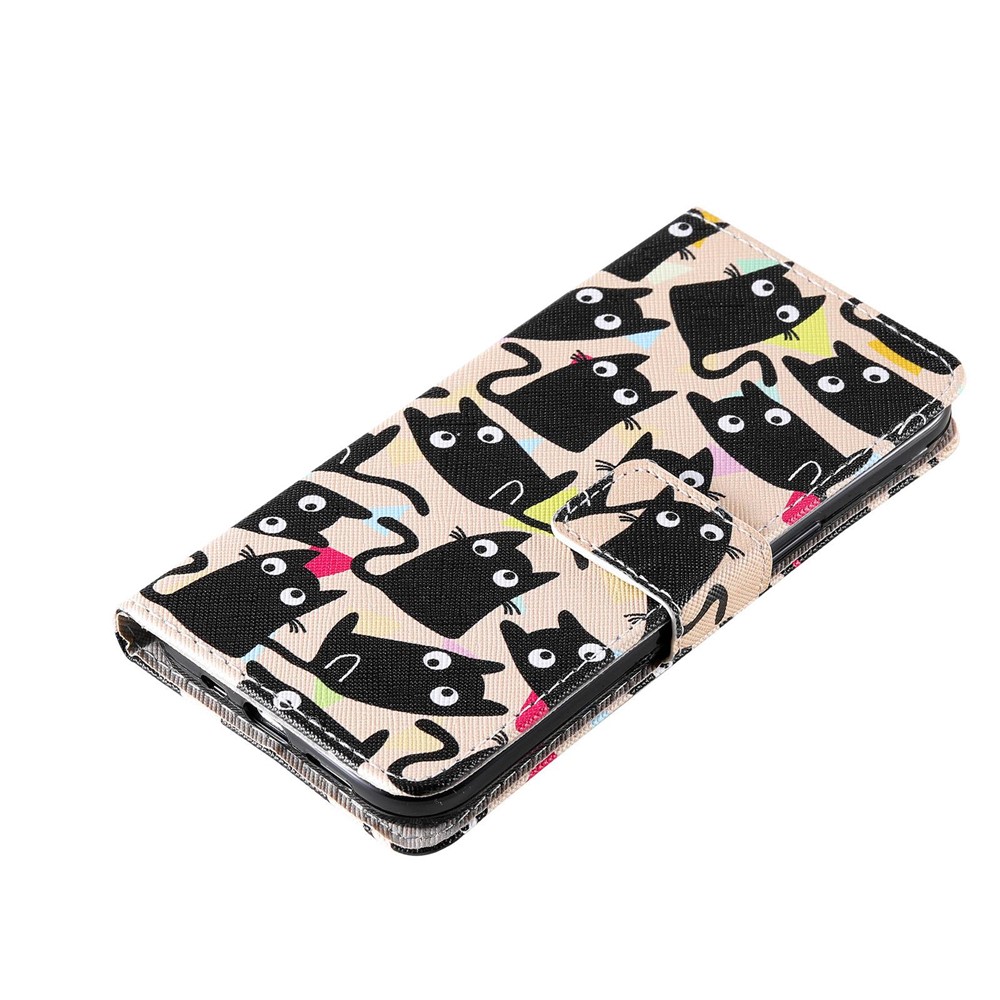 For iPhone 14 Max 6.7 inch Pattern Printing Leather Series-2 Shockproof Phone Flip Wallet Case Stand Anti-scratch Magnetic Clasp PU Leather Protective Cover - Cat-6