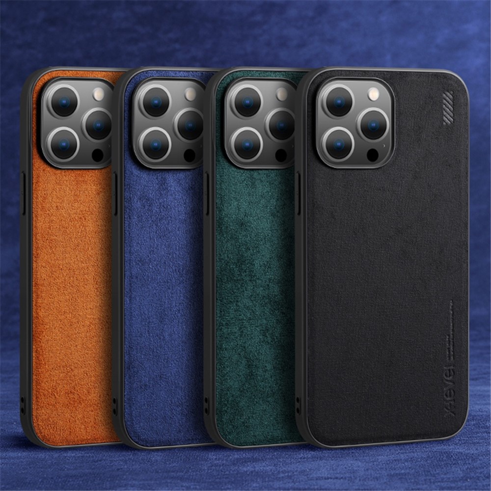 X-LEVEL For iPhone 14 Pro 6.1 inch PU Leather Coated TPU Back Case Anti-scratch Protective Phone Cover - Blue-7