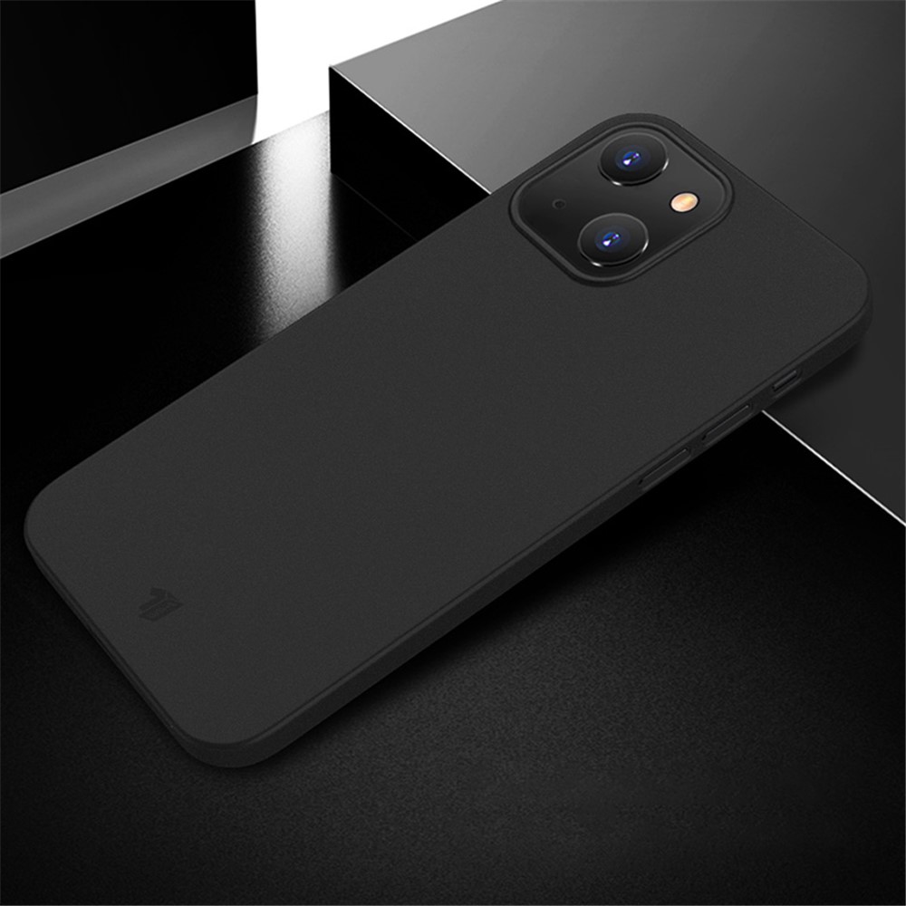 X-LEVEL PP Phone Case for iPhone 14 6.1 inch, Drop-proof Matte Finish Protective Back Cover - Transparent Black-2