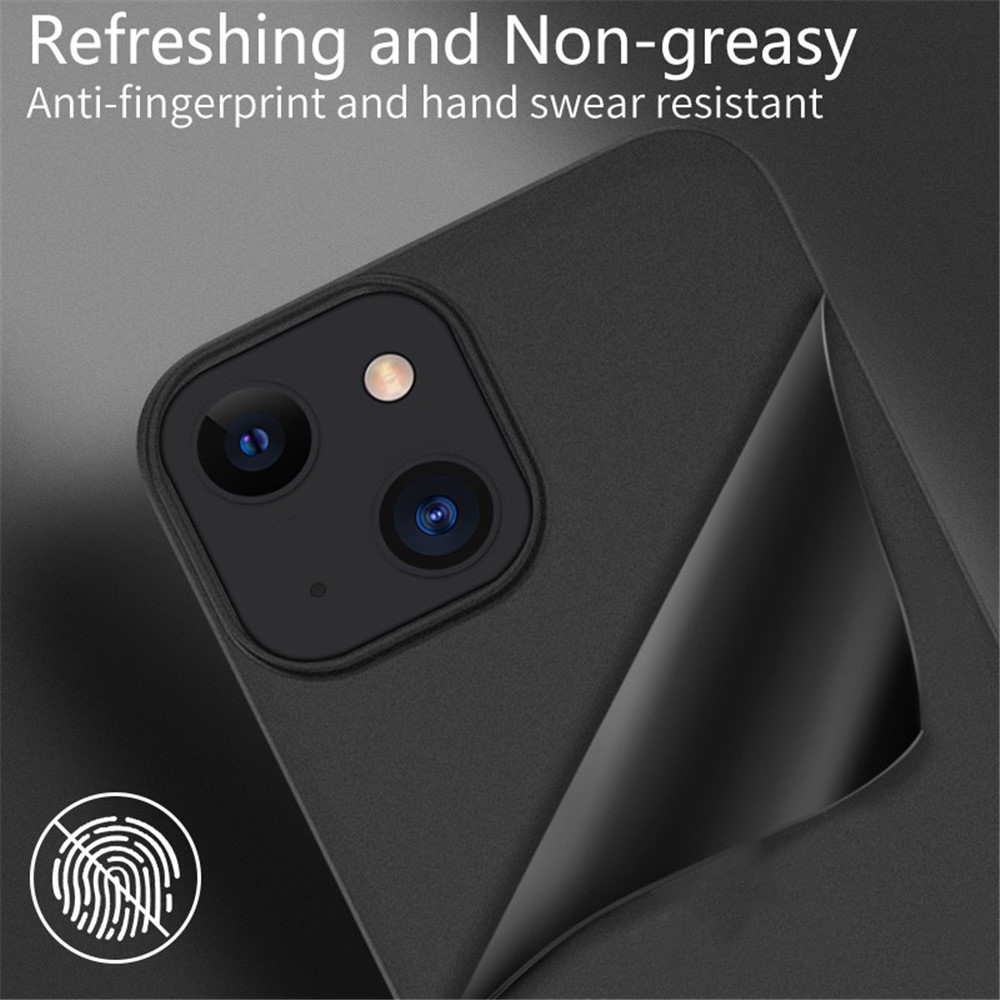 X-LEVEL PP Phone Case for iPhone 14 6.1 inch, Drop-proof Matte Finish Protective Back Cover - Transparent Black-4