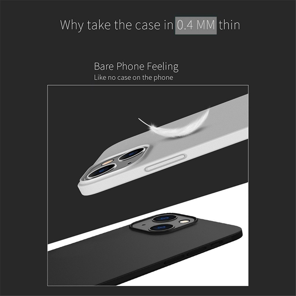 X-LEVEL For iPhone 14 Max 6.7 inch Ultra Thin PP Phone Case Anti-fingerprint Matte Finish Protective Cover - Transparent Black-6