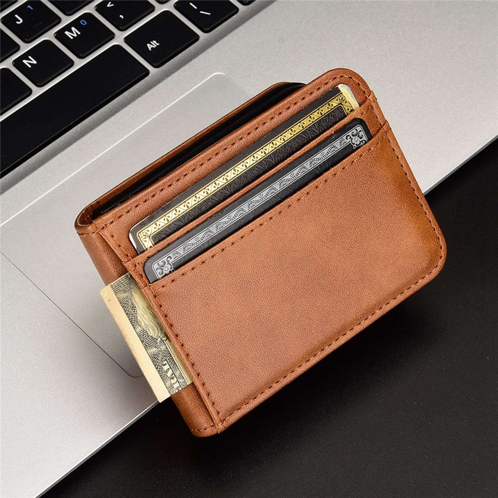 Card Slots Phone Case for Samsung Galaxy Z Flip4 5G, PU Leather Cover Inner PC Folding Shell - Brown-7