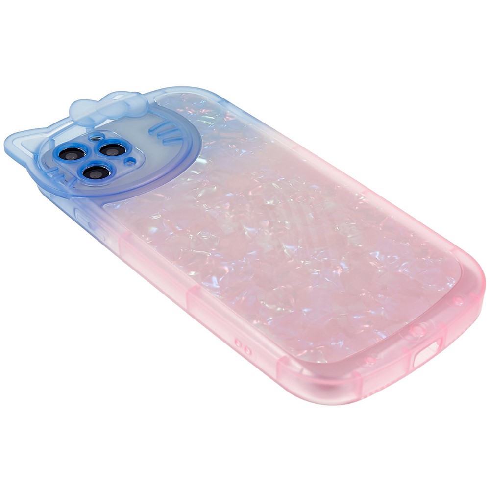 For iPhone 11 Pro Max 6.5 inch IMD IML Shell Pattern Dual-color Gradient Phone Case Soft TPU Shockproof Back Cover - Blue / Pink-4