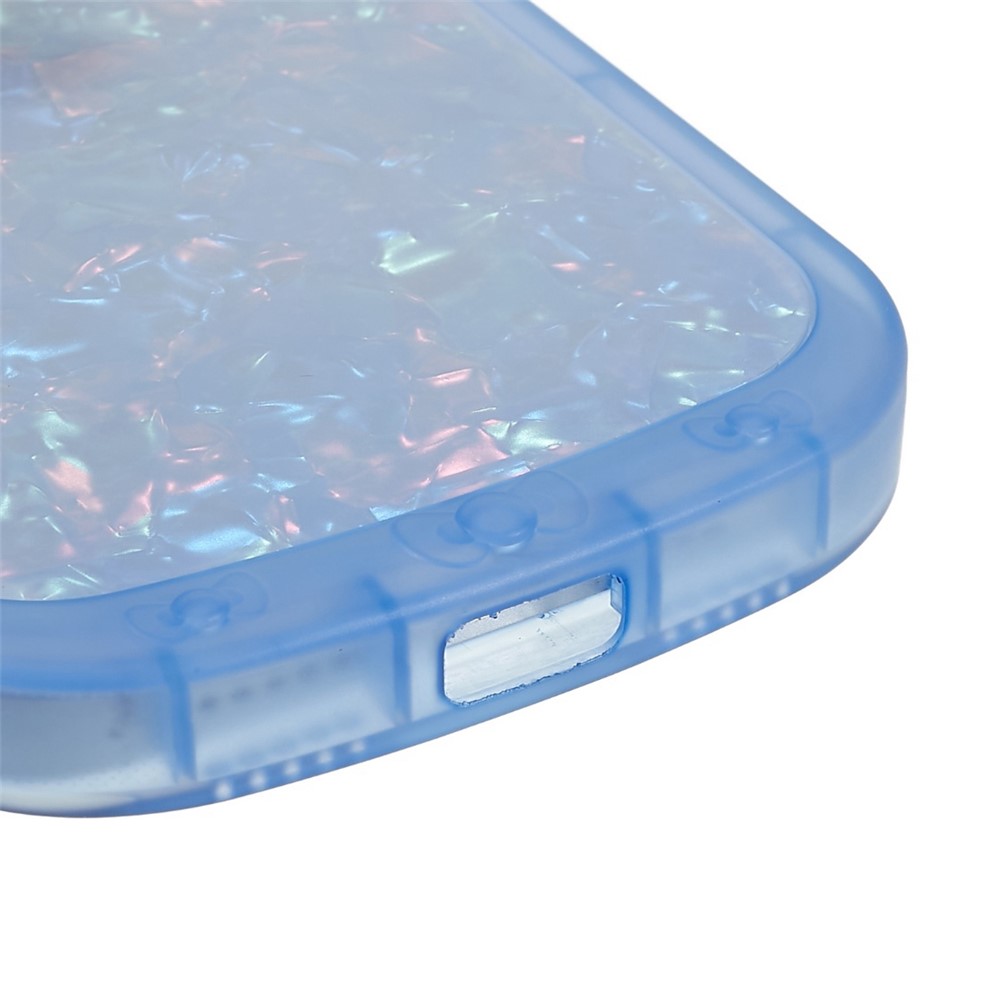 For iPhone 12 6.1 inch IMD IML Shell Pattern Dual-color Gradient Phone Case Flexible TPU Anti-wear Protector - Purple / Blue-5