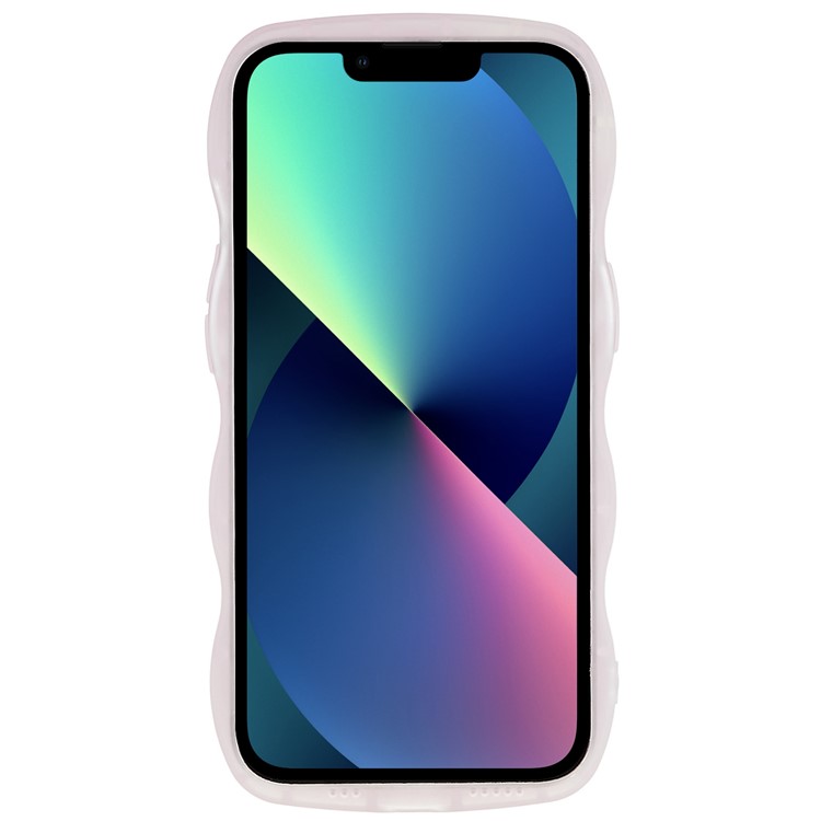 Wavy Edge Shell Pattern Phone Case for iPhone 13 6.1 inch, Anti-drop Protection TPU Cover - Rose-3