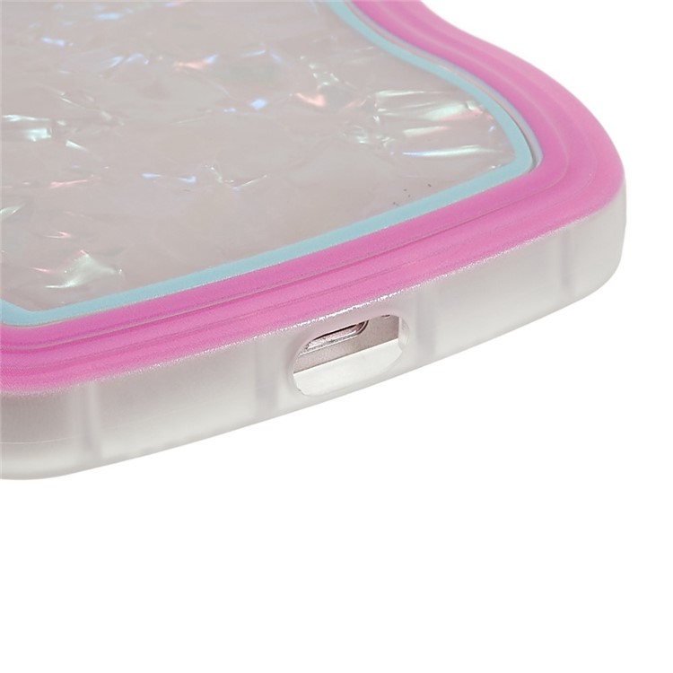 Wavy Edge Shell Pattern Phone Case for iPhone 13 6.1 inch, Anti-drop Protection TPU Cover - Rose-5