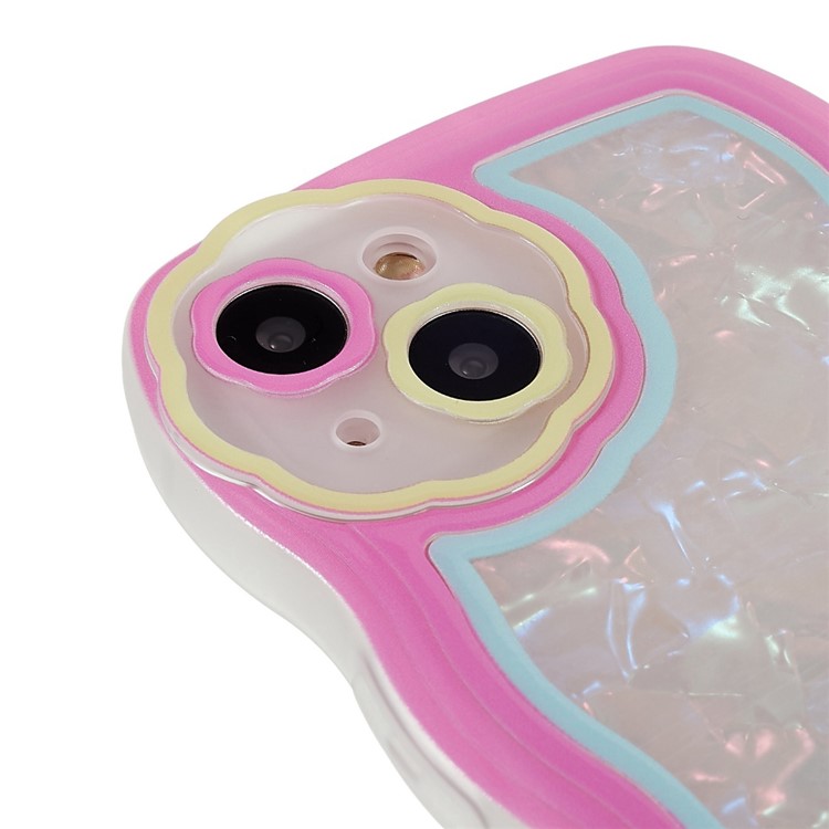 Wavy Edge Shell Pattern Phone Case for iPhone 13 6.1 inch, Anti-drop Protection TPU Cover - Rose-6