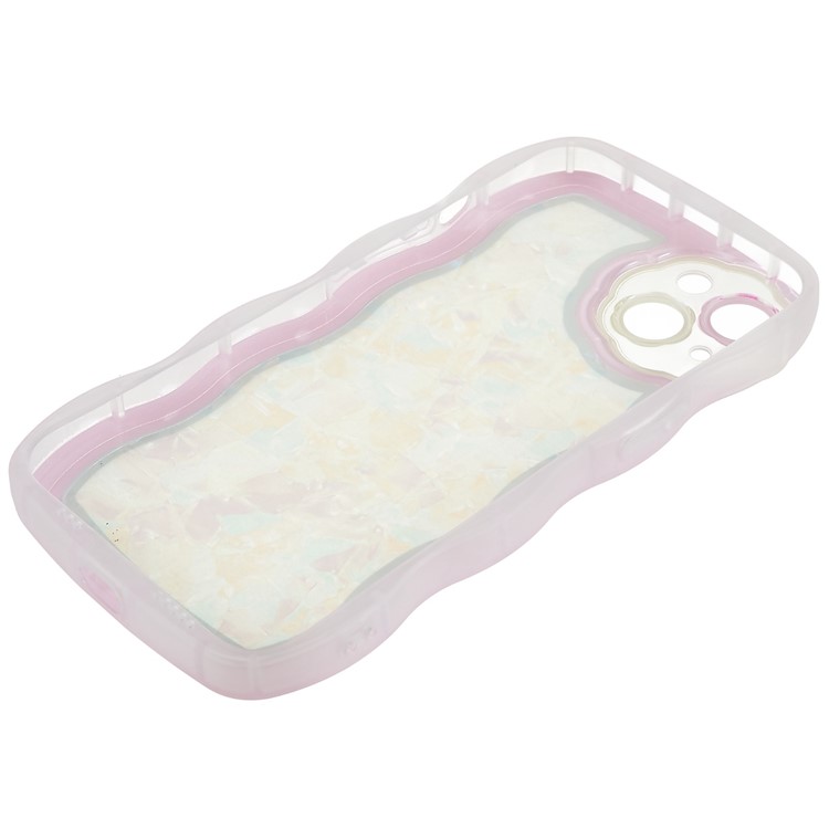 Wavy Edge Shell Pattern Phone Case for iPhone 13 6.1 inch, Anti-drop Protection TPU Cover - Rose-7
