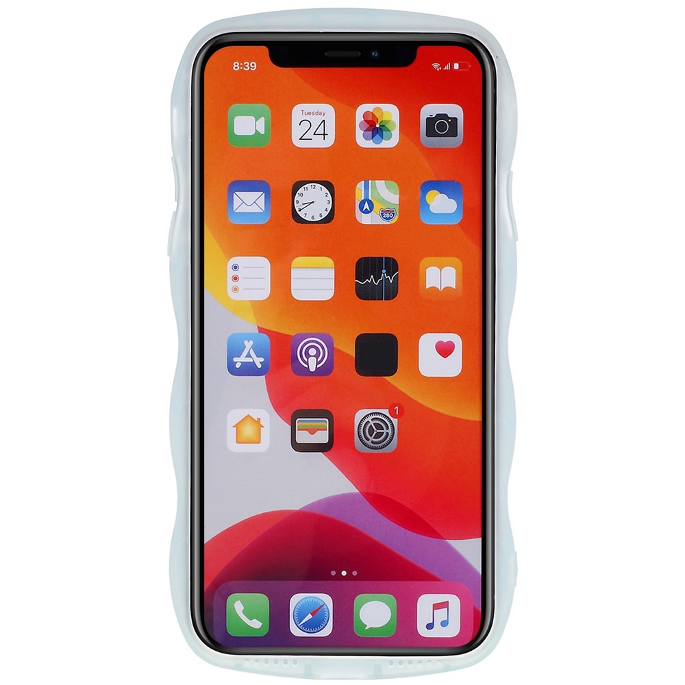 Shell Pattern Wavy Edge Soft TPU Protective Cover for iPhone 11 6.1 inch, Scratch-resistant Cell Phone Case - Blue-3